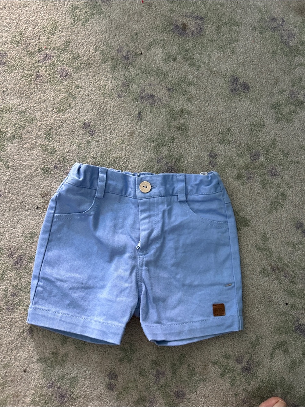 Paz baby Light Blue Cotton Shorts size 12m